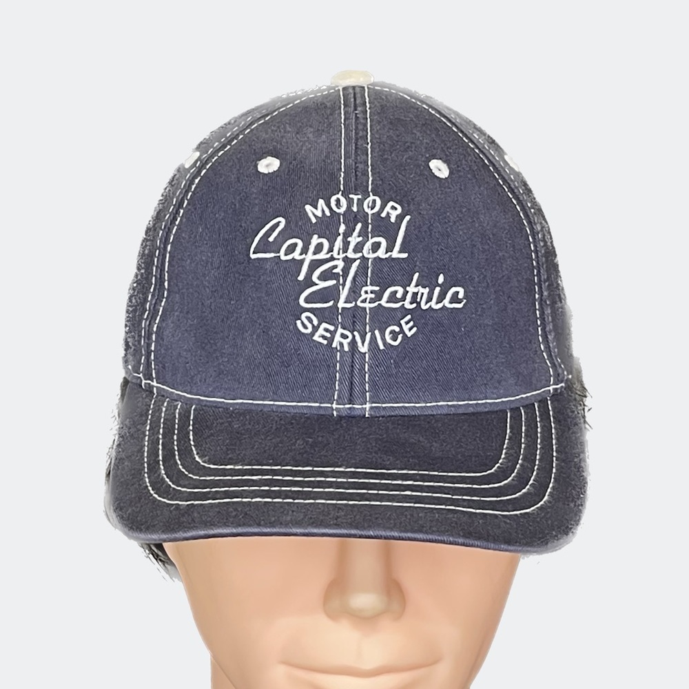 Classic Retro Capital Electric Motor Service Dallas Texas Flexfit Cap Size L-XL